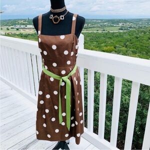 Jessica Howard Brown Polka‎ Dot Midi Dress